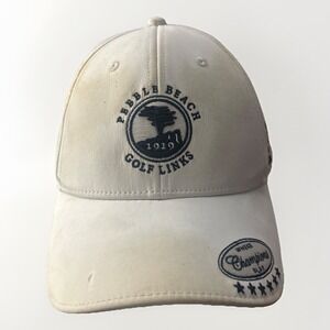 Pebble Beach 1919 Golf Links Hat/Cap Champions Strapback  Adjustable White
